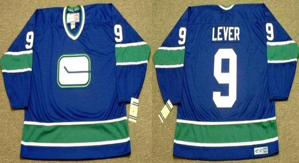 2019 Men Vancouver Canucks 9 Lever Blue CCM NHL jerseys